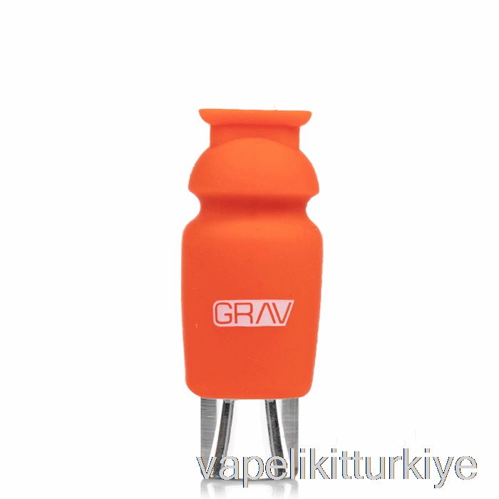 Vape Elektronik Sigara Grav Silikon Kapaklı Cam Koltuk Değneği Kırmızı Turuncu